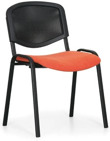 Scaun de conferinta Viva Mesh - picioare negre, portocaliu/negru
