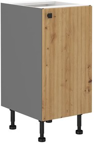 Dulap inferior de bucătărie Avantoe 40 D 1F BB (Stejar artisan + Antracit). 1049608