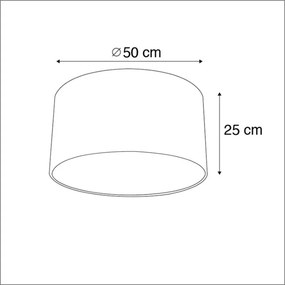 Abajur din material textil bej cu țesătură buclată 50/50/25