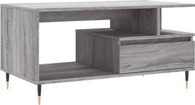 vidaXL Măsuță de cafea, gri sonoma, 90x49x45 cm, lemn compozit