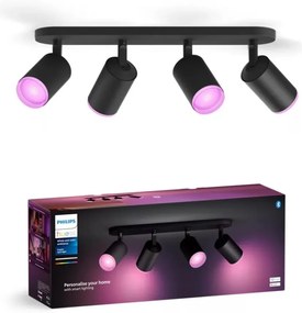 Philips Hue FUGATO LED RGBW spot 4xGU10/4,2W/230V negru dimabil
