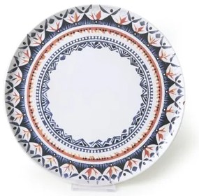 Set veselă 24 piese, multicolor, din ceramică stoneware