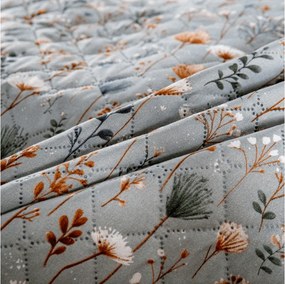 Cuvertura de pat BOTANIC FIELD, gri Dimensiune: 220 x 240 cm