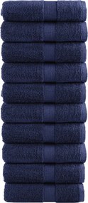 vidaXL Prosoape oaspeți premium, SOLUND 10buc. bleumarin 30x50cm 600gsm