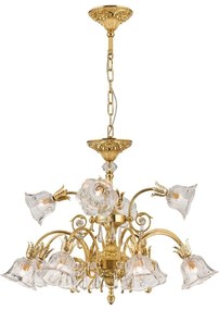 Candelabru cristal design lux LA BOHEME D-76cm 12L gold plated