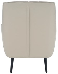 Fotoliu design, piele / piele ecologică, gri deschis / negru, LINSY