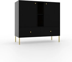 Comodă cu doua usi si doua sertare, 100x41x95cm, Tili System, ADRK Furniture (Culoare: Eucalipt / Eucalipt)