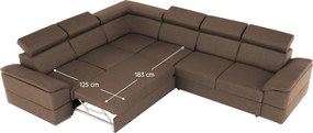Colţar, gri-maro Taupe, SEGORIA LUX