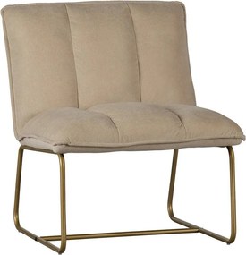 Fotoliu cu structură aurie WOOOD Fie, bej