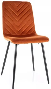 Scaun Daren velvet cinnamon/negru Blu4215