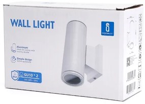 Aplică de exterior Aigostar 2xGU10/230V alb IP65 rotund