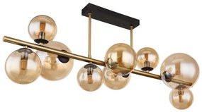 Plafoniera LED design modern Riha negru, alama
