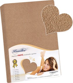 Cearșaf de pat Bellatex Kamilka nuc, 100 x 200 cm