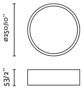 Plafoniera LED design circular ARIS 30W negru