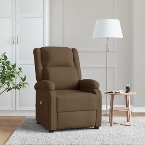 248700 vidaXL Fotoliu de masaj, maro, material textil