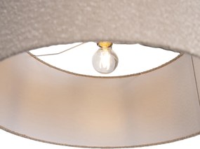 Vloerlamp goud verstelbaar met kap beige van teddy stof 50cm - Editor