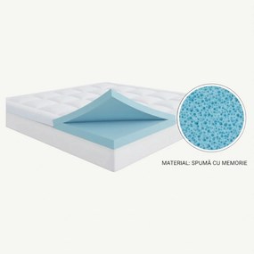 Topper saltea memory foam cu gel ELEMUSE