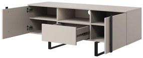 Comodă TV Verica 150 cm cu nișă - cașmir / picioare negre