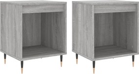 vidaXL Noptiere, 2 buc., gri sonoma, 40x35x50 cm, lemn compozit