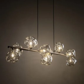 Lustră suspendată pe cablu LAVA 9xG9/8W/230V bronz/bej fumuriu