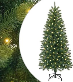 vidaXL Brad de Crăciun artificial cu 150 LED Verde 120 cm PE și PVC
