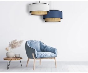 Lustră pe cablu Duolla BOHO 1xE27/15W/230V d. 45 cm alb/ratan