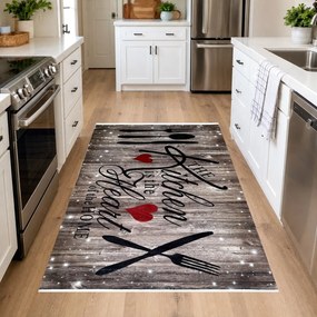 Covor bucătărie antiderapant, Kitchen Love, mai multe dimensiuni
