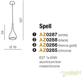 Pendul design modern Spell Chrome