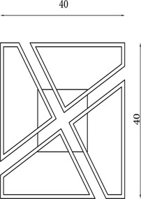 Searchlight 36520SI - Plafonieră LED dimabilă QUATRO LED/29W/230V 40x40 cm