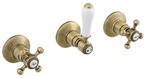 Baterie în culoarea bronzului pentru duș încastrată (2 ieșiri) Antea – Sapho