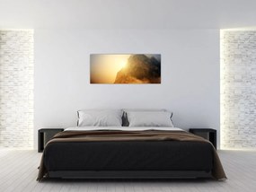 Tabloului muntelui în ceață (120x50 cm)