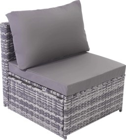 Set de mobilier de grădină din ratan, Gri | Aosom Romania