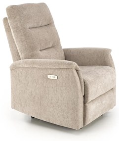 Fotoliu recliner Jamal stofa bej H105 cm