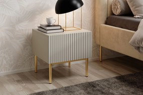 Set noptiera Nicole 46 cm - cashmir / picioare aurii