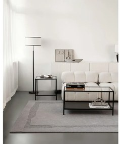 Covor gri din lână 133x190 cm Morphic Rocca – Agnella