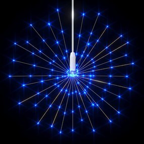 Lampi cu artificii de Craciun, 4 buc., 560 LED, albastru, 20 cm