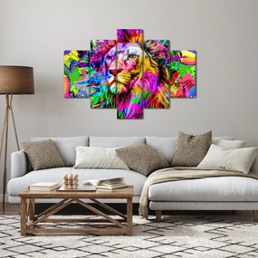 Tablou - 3D imaginea leului (150x105 cm)