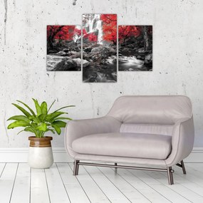 Tablou - Cascade în peisajul de toamnă (90x60 cm)