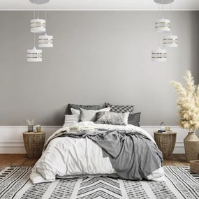 Lustră pe cablu HELEN 3xE27/15W/230V albă/aurie