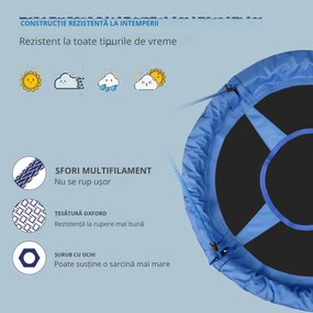 HOMCOM Leagăn Rotund pentru Copii, Utilizare Intern/Extern, 100x180cm, Rezistent și Sigur | Aosom Romania