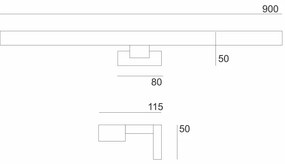 Aplică LED pentru oglindă Brilagi WOODY MIRROR LED/15W/230V IP44 stejar/alb