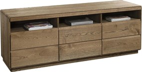 Comodă TV stejar masiv Serena, 177 × 50 × 69 cm