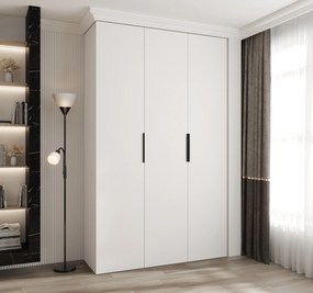 Dulap de haine 150 cm Carmela 40-4 (alb + Negru). 1126653