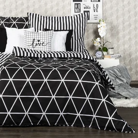 Lenjerie de pat din bumbac 4Home Galaxy, negru, 140 x 200 cm, 70 x 90 cm
