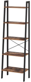 Biblioteca TAYLOR 5 rafturi 172x56 cm, rustic maro