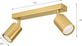 Brilagi - Spot aplicat CRISPINA 2xGU10/10W/230V auriu