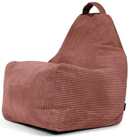 Fotoliu bean bag cărămiziu cu tapițerie din catifea reiată Play Amuse – SLOWDOWN