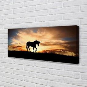 Tablouri canvas apus de soare Unicorn