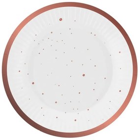 Colorat Rose Gold Celebrate Farfurie Roz 6 buc 18 cm