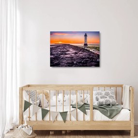 Tablou pe sticlă cu far (70x50 cm)